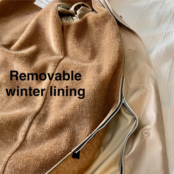 Vintage London Fog Trench Coat midi with removable lining & hood - Picture 7 of 16